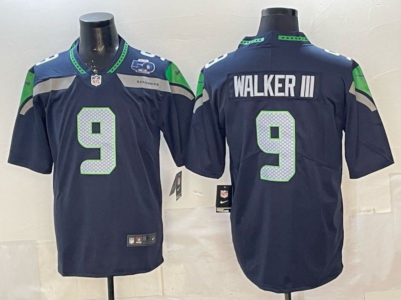 Men 2026 Seattle Seahawks #9 Walker iii Blue Nike Limited NFL Jersey 03->seattle seahawks->NFL Jersey